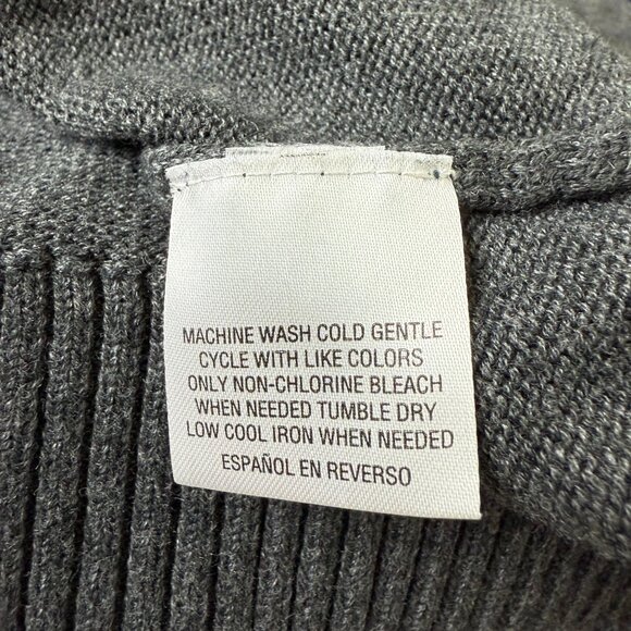 Charter Club Women’s Pug Dog Knit Sweater Sz XL Cotton Blend Gray Long Sleeves - Picture 9 of 9